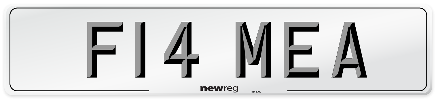 F14 MEA Number Plate from New Reg